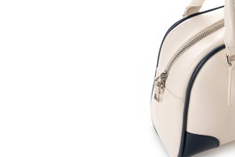 Lucky Bees Bolso de Mano Crema y Azul Oscuro